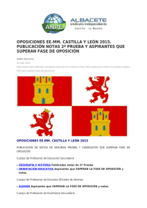 OPOSICIONES EE.MM. CASTILLA Y LEÓN 2015. PUBLICACIÓN
