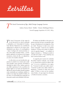 The Social Construction of Age. Adult Foreign Language Learners.