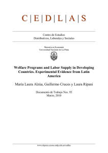 Welfare programs and labor supply in developing countries