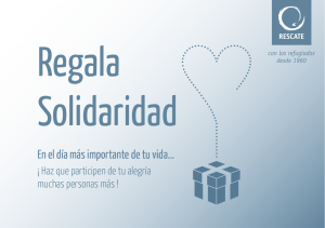 Regala Solidaridad :: ONG Rescate