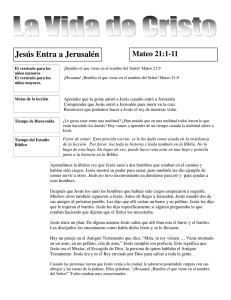 Jesús Entra a Jerusalén