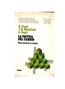 La T&aacute;ctica del Cambio: T&eacute;cnicas de Terapia Breve