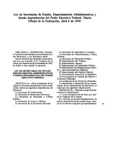 Ley de Secretarías de Estado, Departamentos Administrativos y