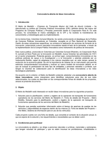 Convocatoria abierta de ideas innovadoras