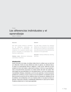 4. Las diferencias individuales y el aprendizaje