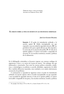 El debate sobre la pena de muerte en las disciplinas criminales