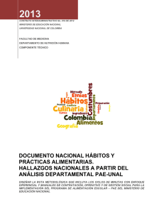 documento nacional hábitos y prácticas alimentarias. hallazgos
