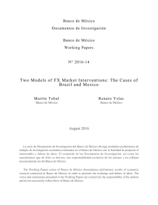 2016-14 Two Models of FX Market Interventions: The Cases of Brazil