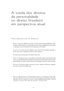 a tutela dos direitos da personalidade no direito brasileiro em