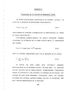 Anexo E - Formalismo de la función de respuesta lineal