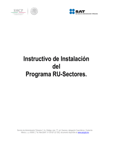 Instructivo de Instalación del Programa RU-Sectores.