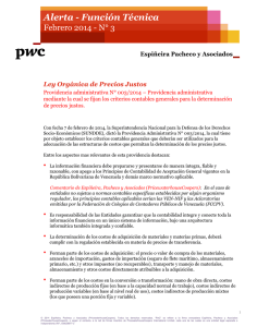 Providencia administrativa N° 003/2014