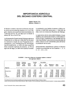 importancia agricola del secano costero central