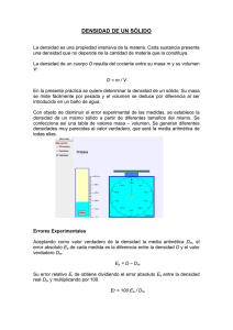 DENSIDAD DE UN SÓLIDO