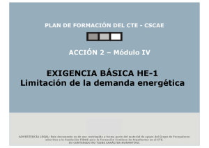 EXIGENCIA BÁSICA HE-1 Limitación de la demanda energética