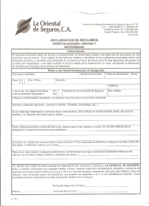 . , La inscrita en al Superintendencia de Seguros Bajo el N° 78 R.IF