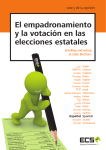 El empadronamiento y la votación en las elecciones estatales