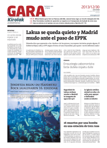 Lakua se queda quieto y Madrid mudo ante el paso de EPPK