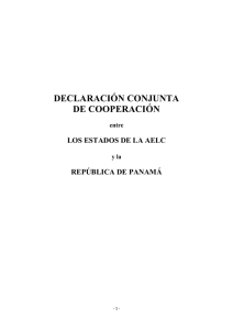 DECLARACIÓN CONJUNTA DE COOPERACIÓN