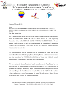 Federación Venezolana de Atletismo II Campeonato Panamericano