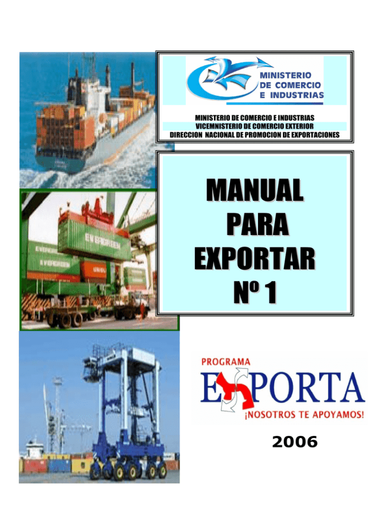 Manual Para Exportar Nº1 - Ministerio De Comercio E Industrias