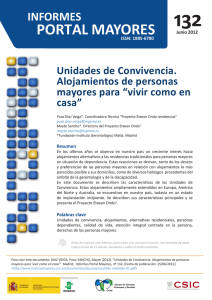 Unidades de Convivencia. Alojamientos de personas mayores para
