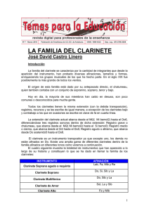 La Familia del Clarinete: Una gu&iacute;a de los tipos de clarinete