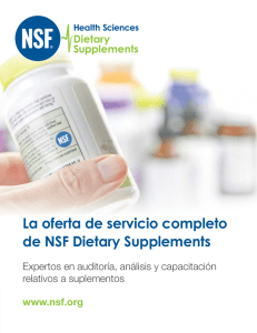 La Oferta de Servicio Complete de NSF Dietary
