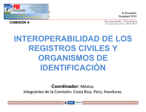 interoperabilidad de los registros civiles y organismos de