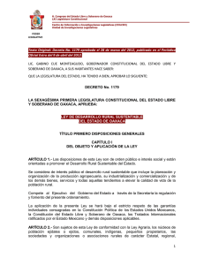 Ley de Desarrollo Rural Sustentable del Estado de Oaxaca