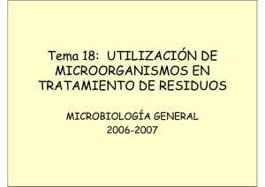 Tema 18: UTILIZACIÓN DE MICROORGANISMOS EN