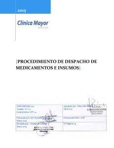 Procedimiento de despacho de medicamentos e