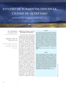 Estudio de tormentas tipo en la ciudad de Querétaro
