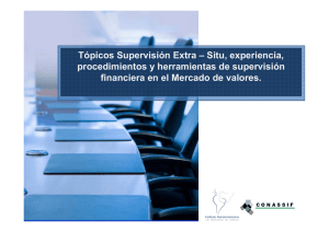Tópicos Supervisión Extra – Situ, experiencia, procedimientos y