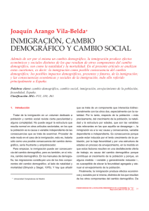 inmigración, cambio demográfico y cambio social