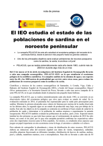 El IEO estudia el estado de las poblaciones de sardina en el