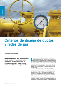 Criterios de diseño de ductos y redes de gas