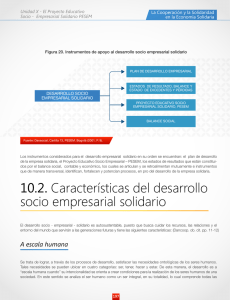 10.2. Características del desarrollo socio empresarial solidario