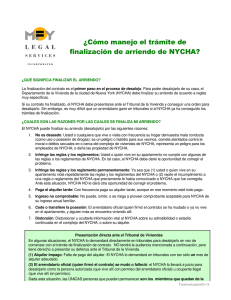 ¿Cómo manejo el trámite de finalización de arriendo de NYCHA?