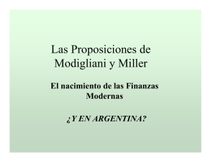 Las Proposiciones de Modigliani y Miller