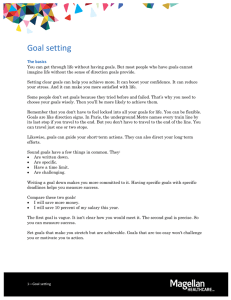 Goal setting - Magellan Health