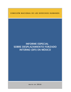 Informe Especial sobre Desplazamiento Forzado Interno (DFI)