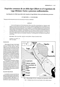 Dep&oacute;sitos arenosos de un delta tipo Gilbert en el Urgoniano de