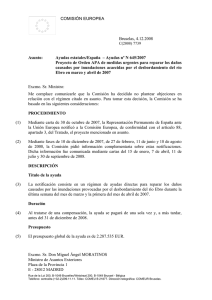 Proyecto de Orden APA de medidas urgentes para reparar los