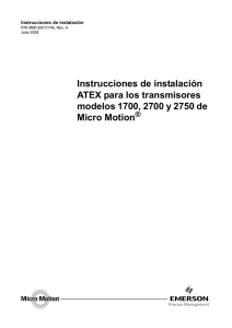 Instrucciones de instalación ATEX para los transmisores modelos