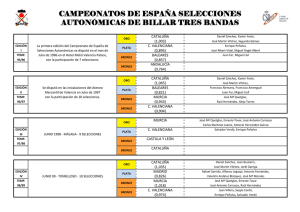 CAMPEONATOS DE ESPAÑA SELECCIONES AUTONÓMICAS DE
