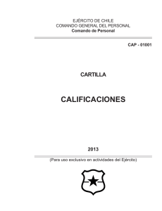 calificaciones - Ejército de Chile