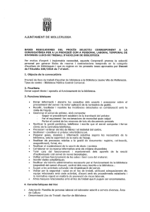 Bases del procés selectiu - Ajuntament de Mollerussa