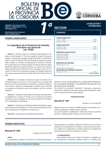 SECCION - Boletín Oficial - Gobierno de la Provincia de Córdoba