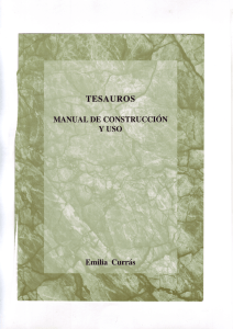 "Tesauros. Manual de Construcción y Uso".